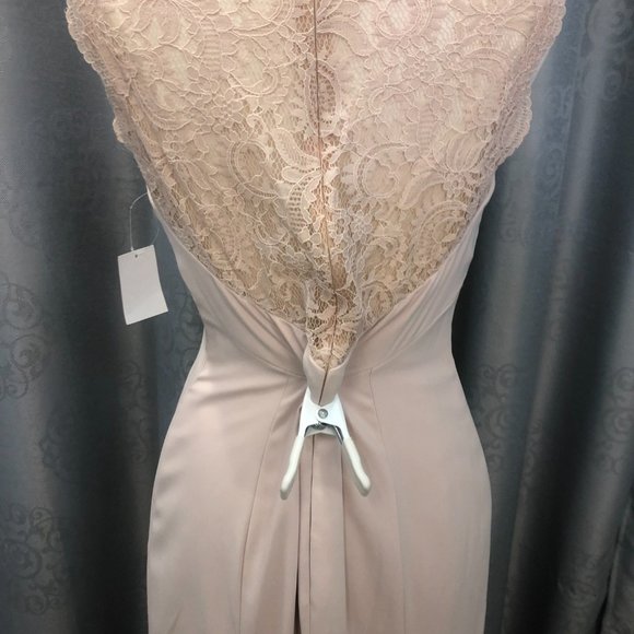 NEW Blush Pink Mother of the Bride/Groom Formal Long Dress Bridesmaid, Lace Back - Picture 10 of 13